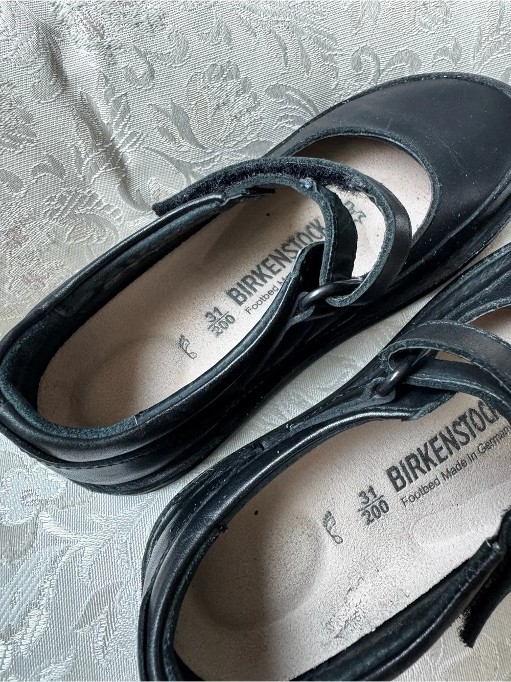 Birkenstock Kids Black Mary Jane Strap School Shoes